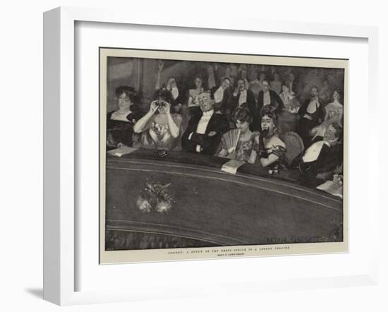 Comedy, a Study of the Dress Circle in a London Theatre-Arthur Paine Garratt-Framed Giclee Print