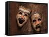 Comedy and Tragedy Masks Lying-Lars Hallstrom-Framed Stretched Canvas