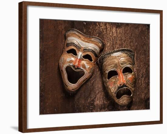 Comedy and Tragedy Masks Lying-Lars Hallstrom-Framed Photographic Print