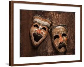 Comedy and Tragedy Masks Lying-Lars Hallstrom-Framed Photographic Print