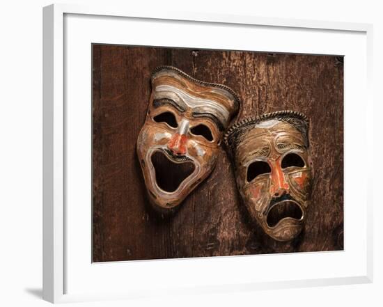 Comedy and Tragedy Masks Lying-Lars Hallstrom-Framed Photographic Print