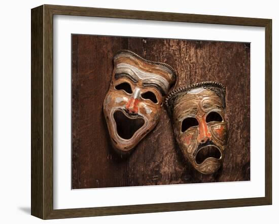 Comedy and Tragedy Masks Lying-Lars Hallstrom-Framed Photographic Print