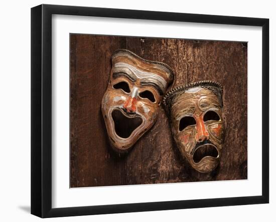 Comedy and Tragedy Masks Lying-Lars Hallstrom-Framed Photographic Print