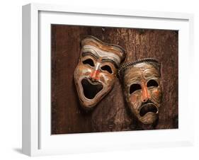 Comedy and Tragedy Masks Lying-Lars Hallstrom-Framed Photographic Print