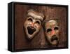 Comedy and Tragedy Masks Lying-Lars Hallstrom-Framed Stretched Canvas
