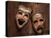 Comedy and Tragedy Masks Lying-Lars Hallstrom-Stretched Canvas