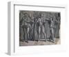 Comedy or Farce of Six Characters, Engraving-Hans Liefrinck-Framed Giclee Print