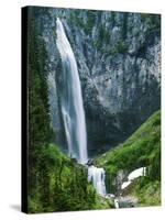 Comet Falls, Mt Rainier National Park, Washington, USA-Charles Gurche-Stretched Canvas