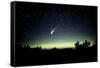 Comet Hale-Bopp And Aurora Borealis, 30 March 1997-Pekka Parviainen-Framed Stretched Canvas