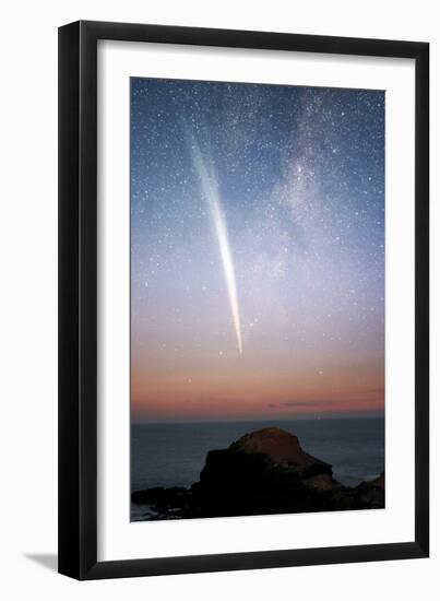 Comet Lovejoy At Dawn-Alex Cherney-Framed Premium Photographic Print