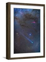 Comet Lovejoy's Long Ion Tail in Taurus-Stocktrek Images-Framed Photographic Print