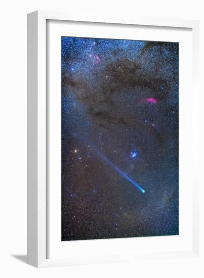 Comet Lovejoy's Long Ion Tail in Taurus-Stocktrek Images-Framed Photographic Print