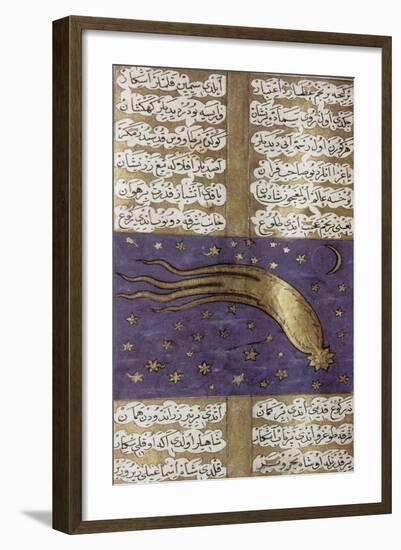 Comet of 1577, Turkish Manuscript-Science Source-Framed Giclee Print