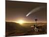 Comet Over Endeavour Crater-Stocktrek Images-Mounted Photographic Print