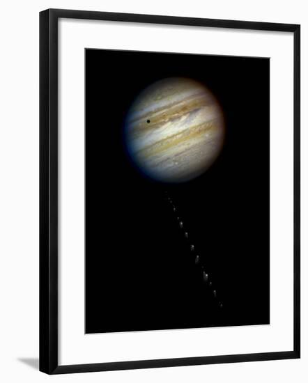 Comet P/Shoemaker-Levy 9 Approaching Jupiter on May 17, 1994-null-Framed Photo