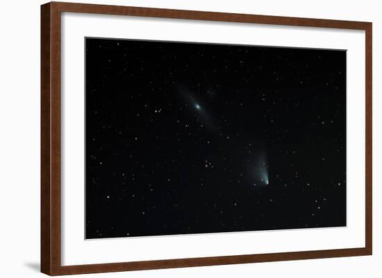 Comet Panstarrs near Andromeda Galaxy-3quarks-Framed Photographic Print