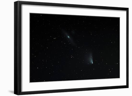 Comet Panstarrs near Andromeda Galaxy-3quarks-Framed Photographic Print