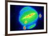 Comet Shoemaker-Levy Colliding with Jupiter, 20 July 1994-null-Framed Premium Giclee Print