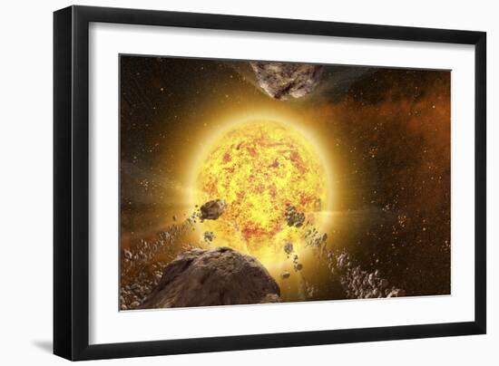 Comets around a Star-null-Framed Photographic Print