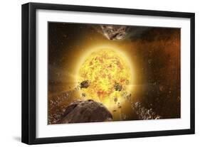 Comets around a Star-null-Framed Photographic Print