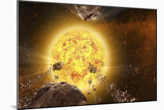 Comets around a Star-null-Mounted Photographic Print