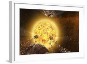 Comets around a Star-null-Framed Photographic Print