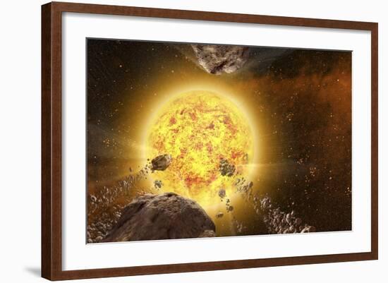 Comets around a Star-null-Framed Photographic Print