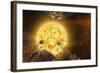 Comets around a Star-null-Framed Photographic Print