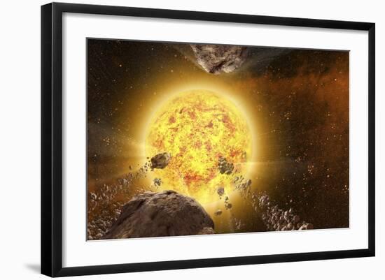 Comets around a Star-null-Framed Photographic Print