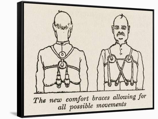 Comfort Braces-William Heath Robinson-Framed Stretched Canvas