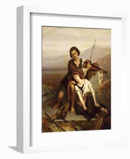 Comfort in Grief, c.1852-Louis Gallait-Framed Giclee Print