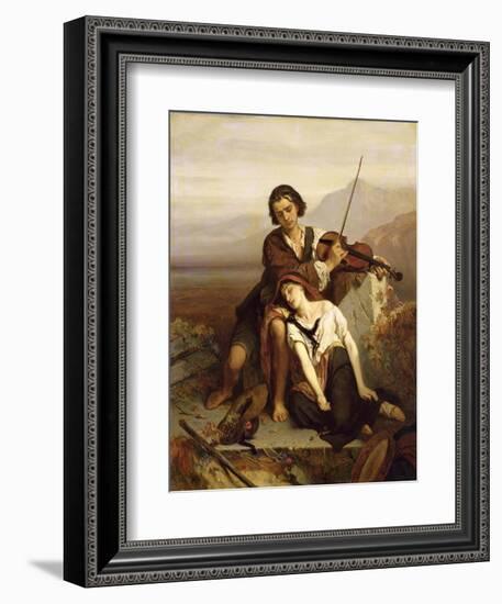 Comfort in Grief, c.1852-Louis Gallait-Framed Giclee Print