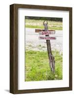 Comfort, Texas, USA. Humorous sign in the Texas Hill Country.-Emily Wilson-Framed Photographic Print