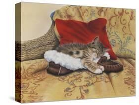 Comfy Slipper-Janet Pidoux-Stretched Canvas