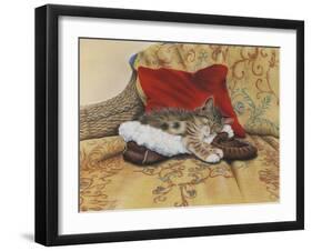 Comfy Slipper-Janet Pidoux-Framed Giclee Print