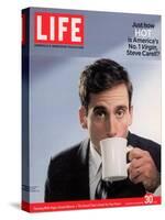 Comic Actor Steve Carell Drinking from a Cup, September 30, 2005-Chris Buck-Stretched Canvas