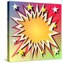 Comic Book Explosion Background with Stars-Binkski-Stretched Canvas