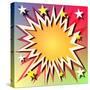 Comic Book Explosion Background with Stars-Binkski-Stretched Canvas