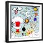 Comic Book Explosion Elements-Designer_things-Framed Art Print