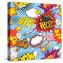 Comic Book Explosion Pattern, Vector Illustration-RomanYa-Stretched Canvas