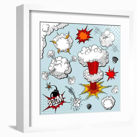 Comic Book Explosion-Dazdraperma-Framed Art Print