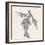 Comic-Book Style Cyborg Hero.-RYGER-Framed Art Print