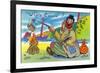 Comic Cartoon - Bum Cooking A Can; What's Cookin?-Lantern Press-Framed Premium Giclee Print