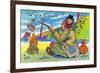 Comic Cartoon - Bum Cooking A Can; What's Cookin?-Lantern Press-Framed Art Print