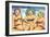 Comic Cartoon - Busty Bathing Beauties-Lantern Press-Framed Art Print