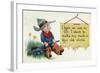 Comic Cartoon - Cowboy Has an Aim in Like, Wants to Make His Mark-Lantern Press-Framed Art Print