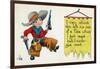 Comic Cartoon - Cowboy Never Gets Mad-Lantern Press-Framed Art Print