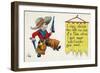 Comic Cartoon - Cowboy Never Gets Mad-Lantern Press-Framed Art Print