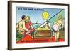 Comic Cartoon - Cute Couple; Same Old Moon, How it Has Changed-Lantern Press-Framed Art Print