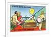 Comic Cartoon - Cute Couple; Same Old Moon, How it Has Changed-Lantern Press-Framed Art Print